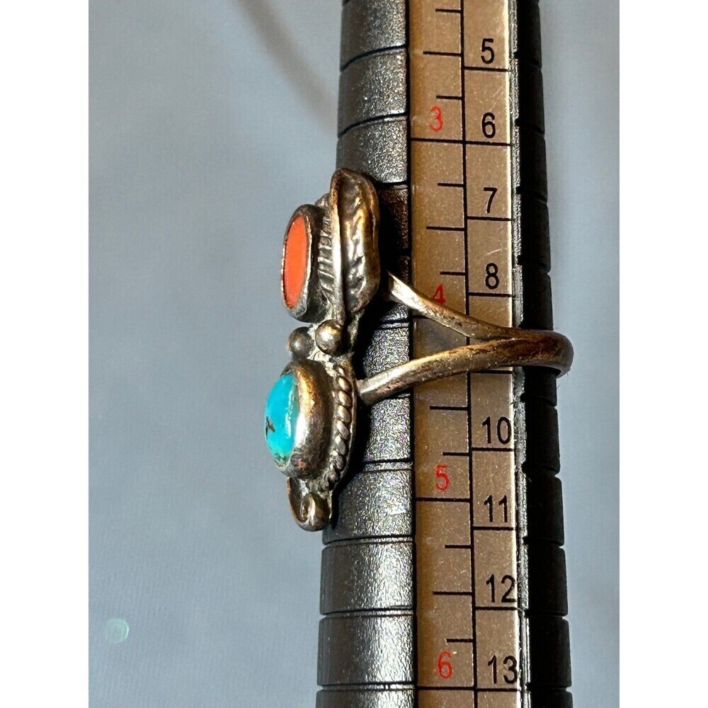 Vintage Native American Silver Ring Size 4 - Picture 2 of 5